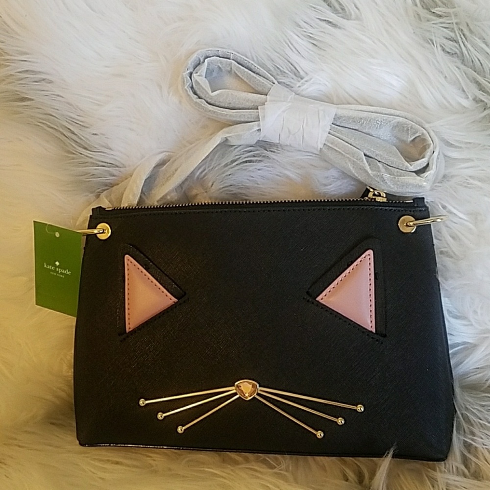 NWT Kate Spade Jazz Things Up Cat crossbody